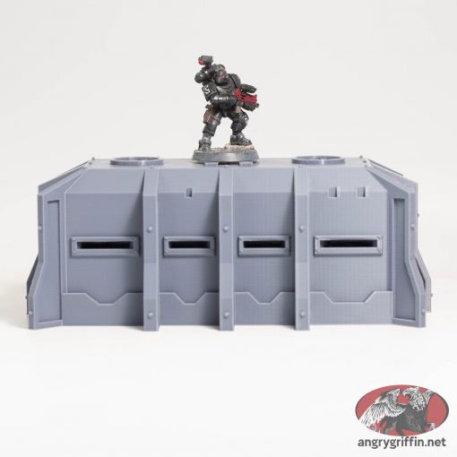 3D Printable STL Wargaming Bunker for Warhammer 40K, 30K, Star Wars Legion etc from Angry Griffin
