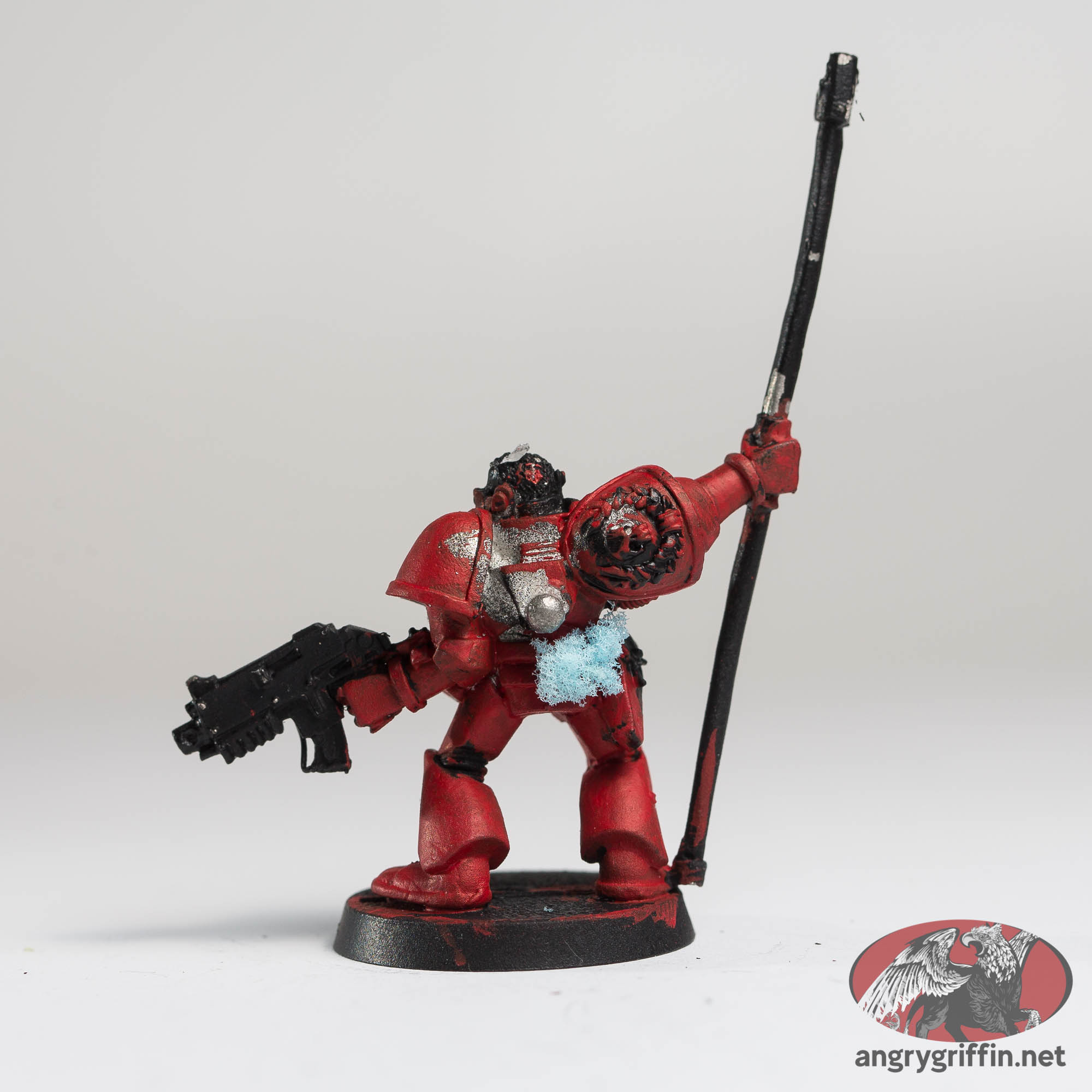 Metal Space Marine Command Group Standard Bearer 010110307 Angry Griffin
