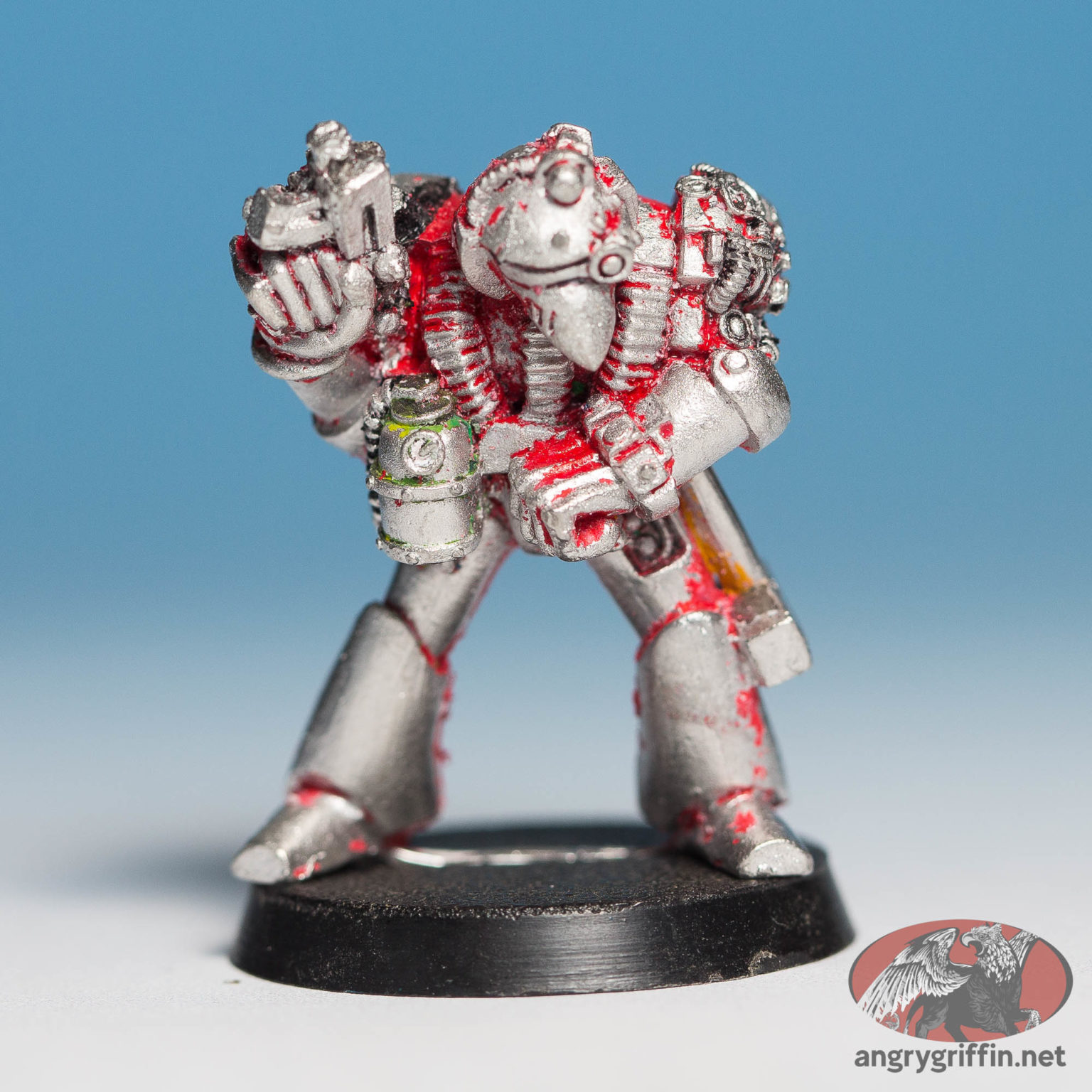 Metal Space Marine Rogue Trader Techmarine with Bolt Pistol – Angry Griffin