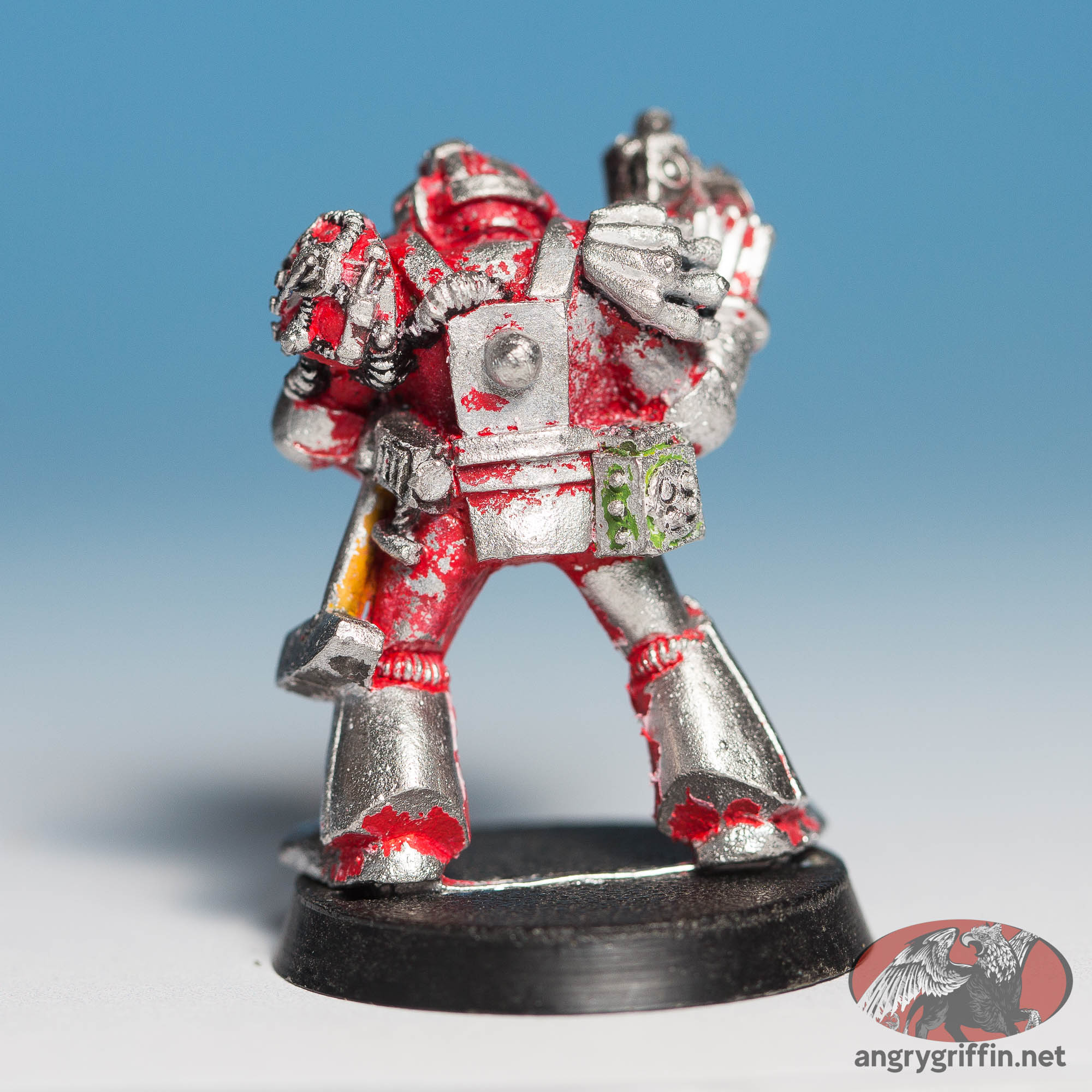 Metal Space Marine Rogue Trader Techmarine with Bolt Pistol – Angry Griffin