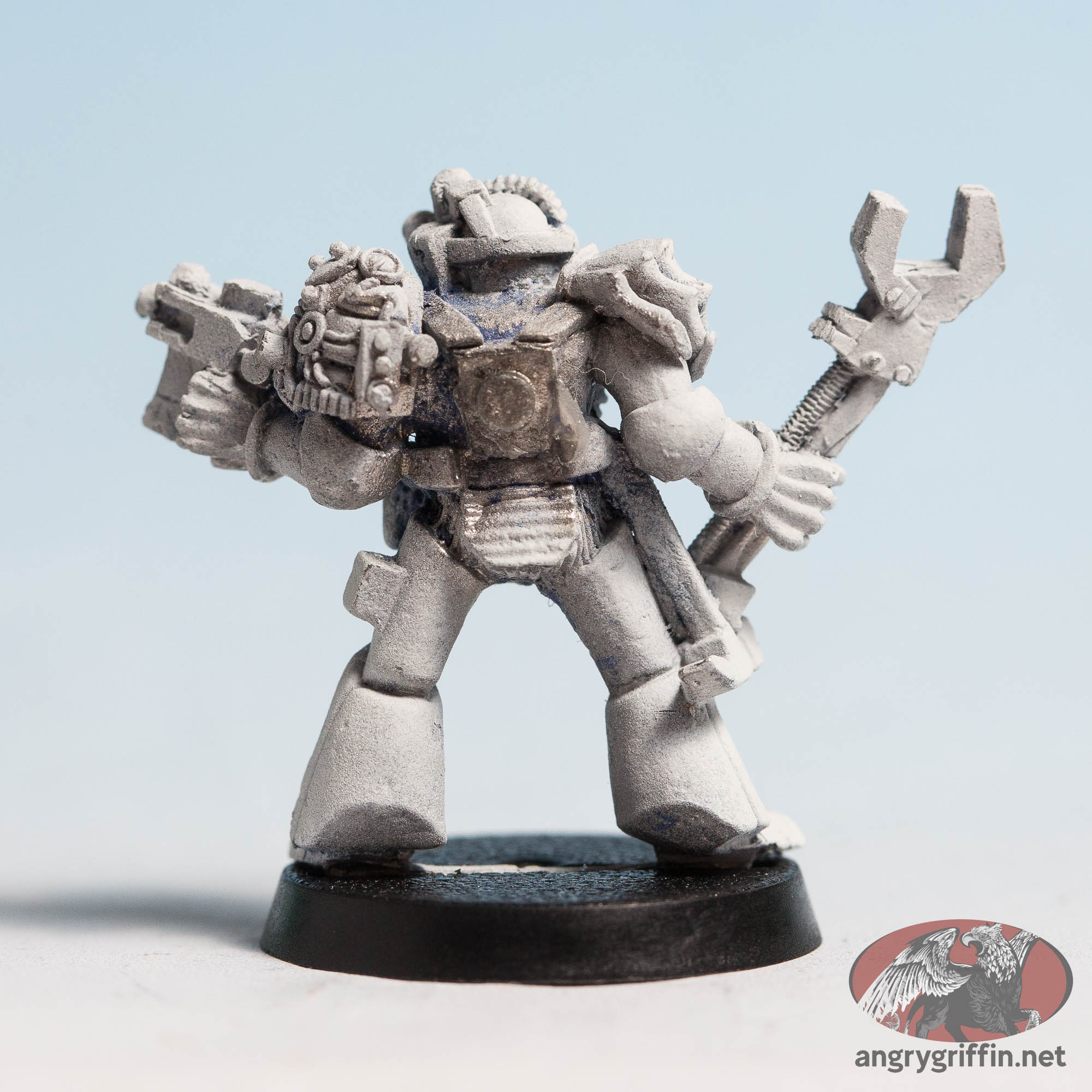 Metal Space Marine Rogue Trader Techmarine with Wrench – Angry Griffin