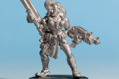 Escher with Shotgun and Auto Pistol