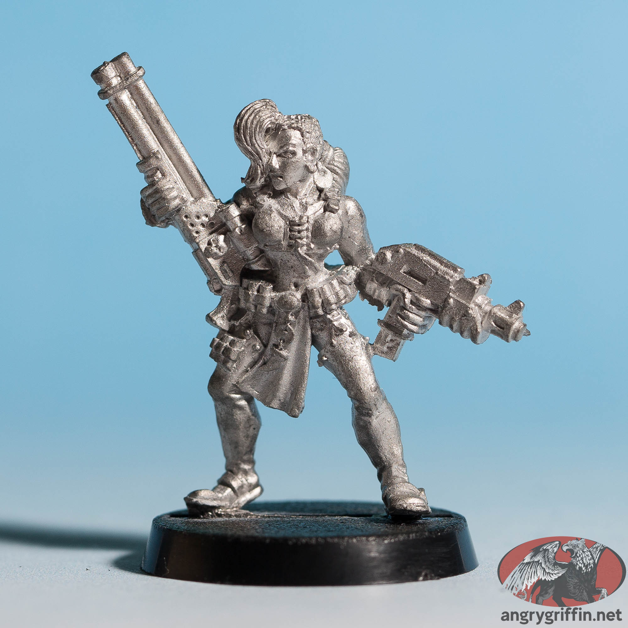 Escher with Shotgun and Auto Pistol