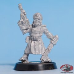 Commissar with Las-Pistol and Chainsword 03