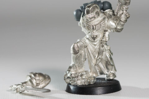 Space Marine Veteran with Power Sword and Plasma Pistol