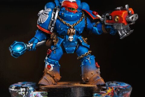 Space Marine Veteran with Mace